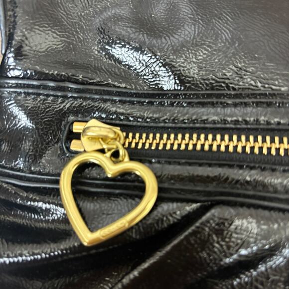 Coach Poppy Crossbody M1280-F22147 Black Patent Leather Shoulder Bag Purse - Picture 9 of 16